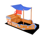 Keezi Boat Sand Pit With Canopy