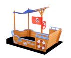 Keezi Boat Sand Pit With Canopy