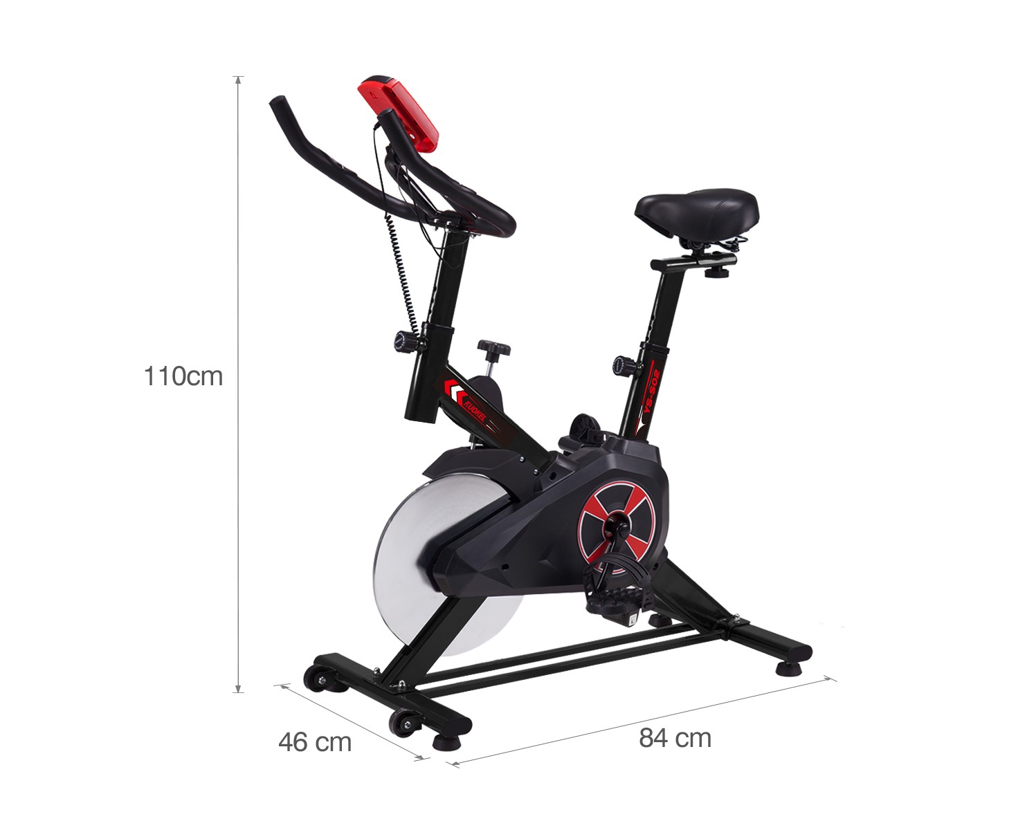 KUOKEL Spinning Exercise Cycle Bike With 23lb Flywheel Digital Monitor ...