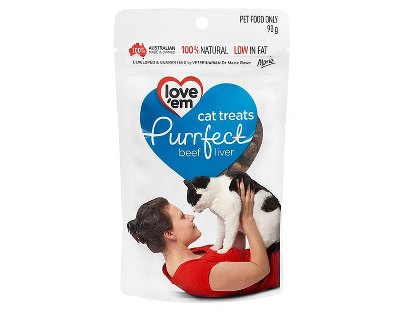 Love'em Purrfect Cat Treats Beef Liver 90g