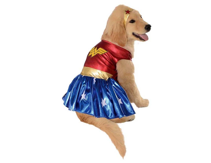 Rubie's Deerfield DC Comics Wonder Woman Dog Costume - Red/Blue/Gold