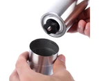 Stainless Steel Ceramic Burr Hand Crank Manual Coffee Grinder Bean Mill  - Silver