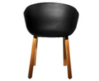8x Black Replica Eames DSW Dining Chairs DAW Armchair Cafe Office Kitchen Chair