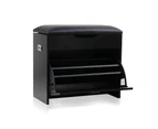 Artiss Adjustable 3 Tier Storage Cupboard - Black