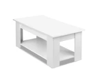 Artiss Lift Up Top Mechanical Coffee Table - White