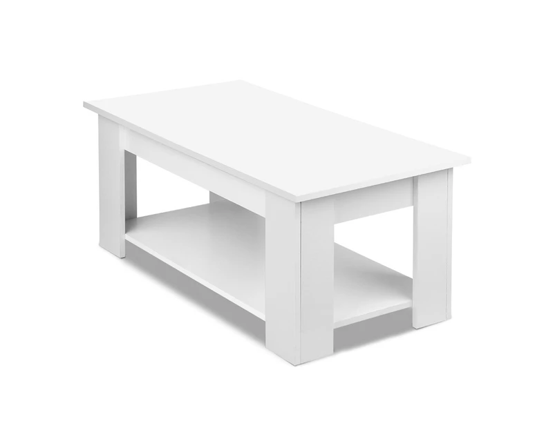 Artiss Lift Up Top Mechanical Coffee Table - White