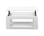 Artiss Lift Up Top Mechanical Coffee Table - White