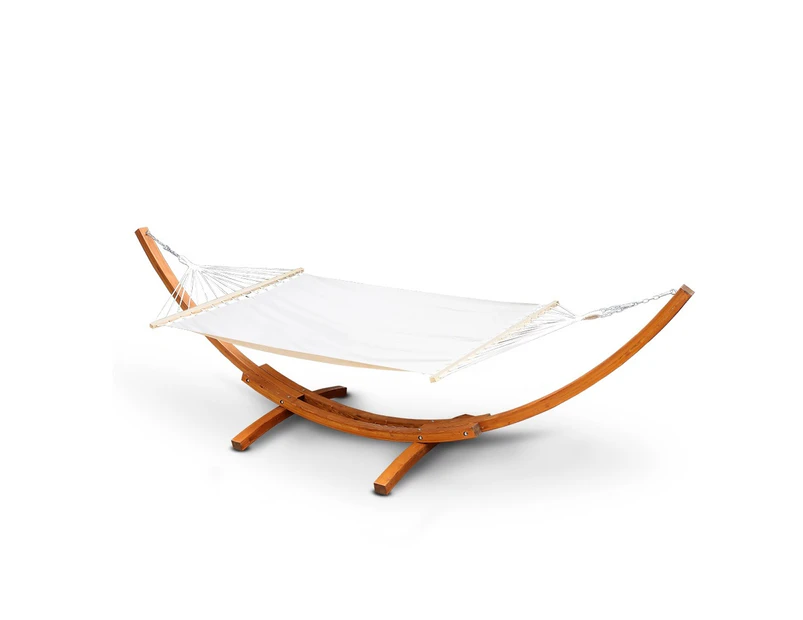 Gardeon Double Hammock with Wooden Hammock Stand