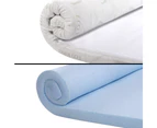 Giselle Bedding Double Size 8cm Cool Gel Memory Foam Mattress Topper - Blue