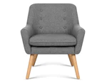 Artiss Armchair Tub Single Dining Chair - GREY