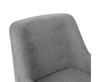 Artiss Armchair Tub Single Dining Chair - GREY