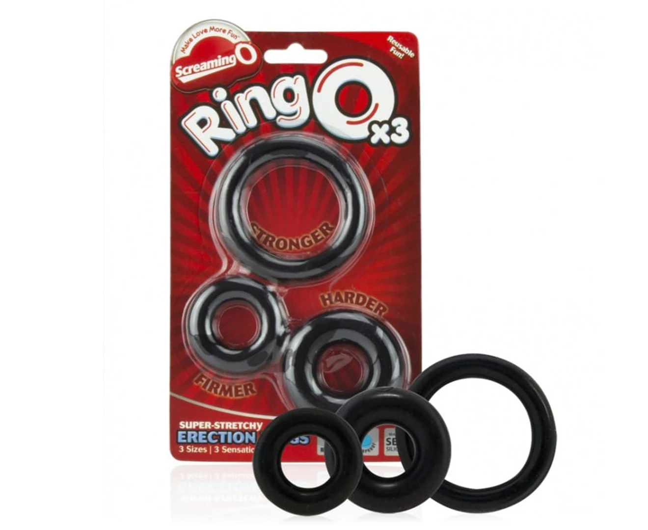 Screaming O RingO Penis Ring Set - Black