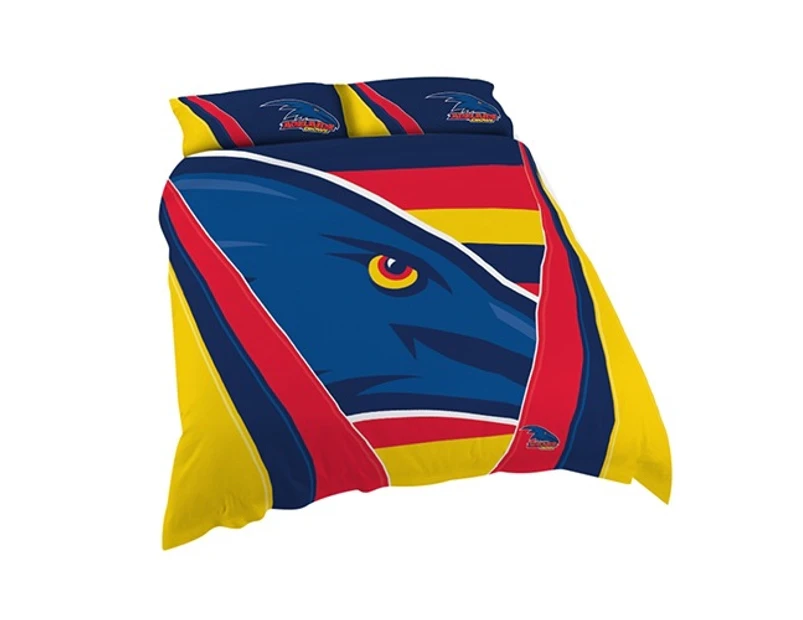 Adelaide Crows AFL KING Bed Quilt Doona Duvet Cover & Pillow Cases Set *NEW*