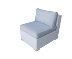 White Ellana Outdoor Corner Lounge Suite With White Cushion Cover