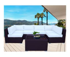 Brown Majeston Modular Outdoor Furniture Lounge With Dark Grey Cushion Cover