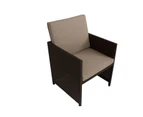 Brown Centra 12 Seater Wicker Outdoor Dining Furniture With Coffee Cushion Cover