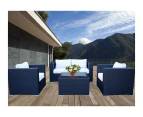 Black Osiana 5 Piece Outdoor Furniture With Dark Grey Cushion Cover