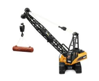 TOYS 1572 1:14 2.4GHz 15CH RC Alloy Crane Engineering Truck RTR with Movable Latticed Boom Hook  - Deep yellow