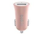Belkin Premium  Ultra-Fast 2.4amp USB Car Charger with Connected Equipment Warranty - Rose Gold
