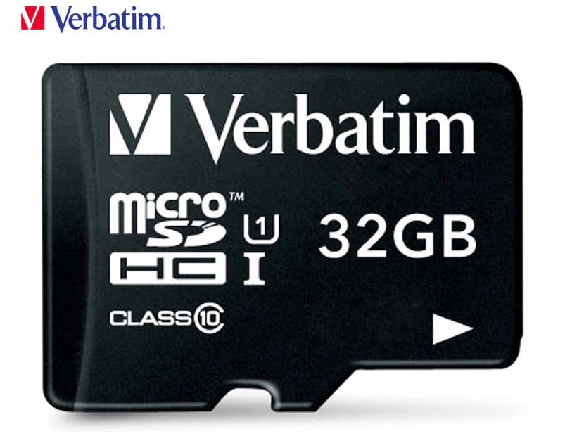 Verbatim 32GB Class 10 microSDHC Memory Card w/ Adaptor