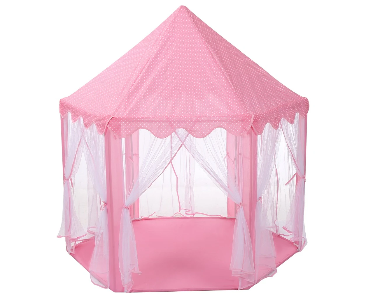 Finether Christmas Portable Princess Castle Tent for Girls Playing house Indoor and Outdoor Christmas Gift for Kids, Pig Pink