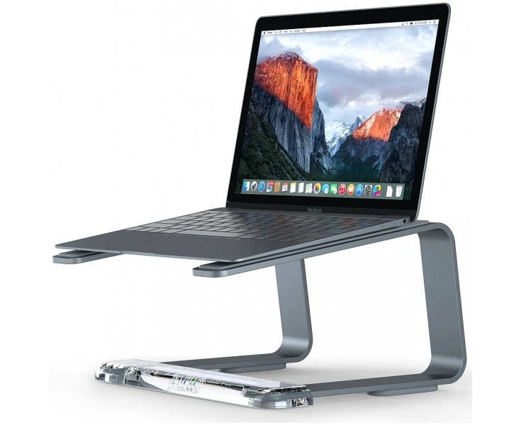 Griffin Elevator Notebook Stand - Up to 14 cm (5.5") Screen Support - Desktop - Brushed Aluminium - Space Gray