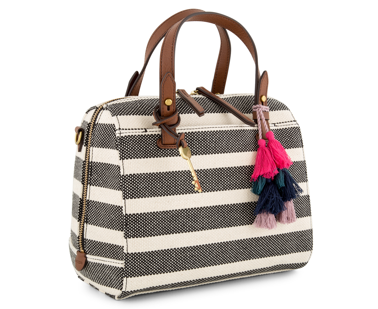 Fossil rachel discount satchel blue stripe