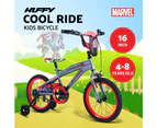 Huffy 16" Kids Bike Bicycle Boys Trailer Training Wheels Basket Disney Gift Avengers