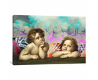 "Sistine Madonna -The Two Bored Angels " by 5by5collective Gallery-Wrapped Canvas Print