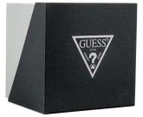 GUESS Women's 45mm Cambridge Leather Watch - Silver/Black