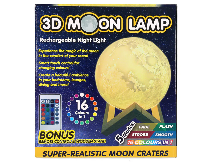 3D Moon Lamp Rechargeable Night Light