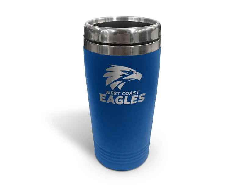 West Coast Eagles AFL TRAVEL Coffee Mug Cup Double Wall Stainless Steel