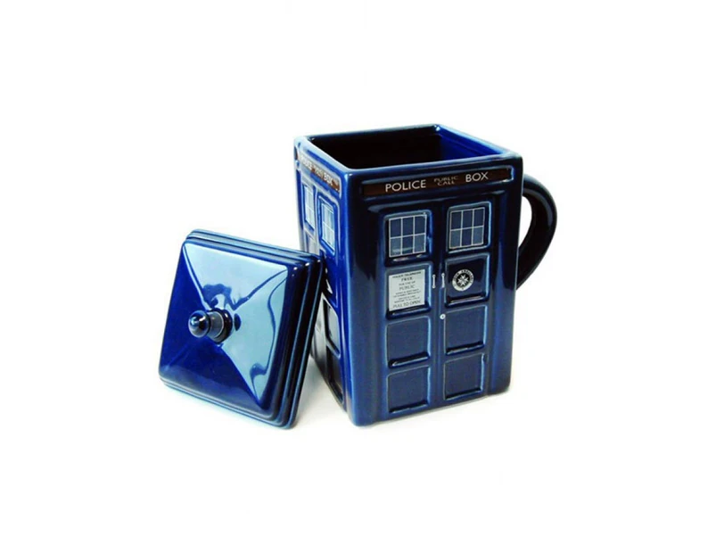 Dr Who 3D Moulded Tardis Mug with Lid