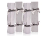 Mestige Luxury Christmas Crackers w/ Swarovski® Crystals 4-Pack - Silver