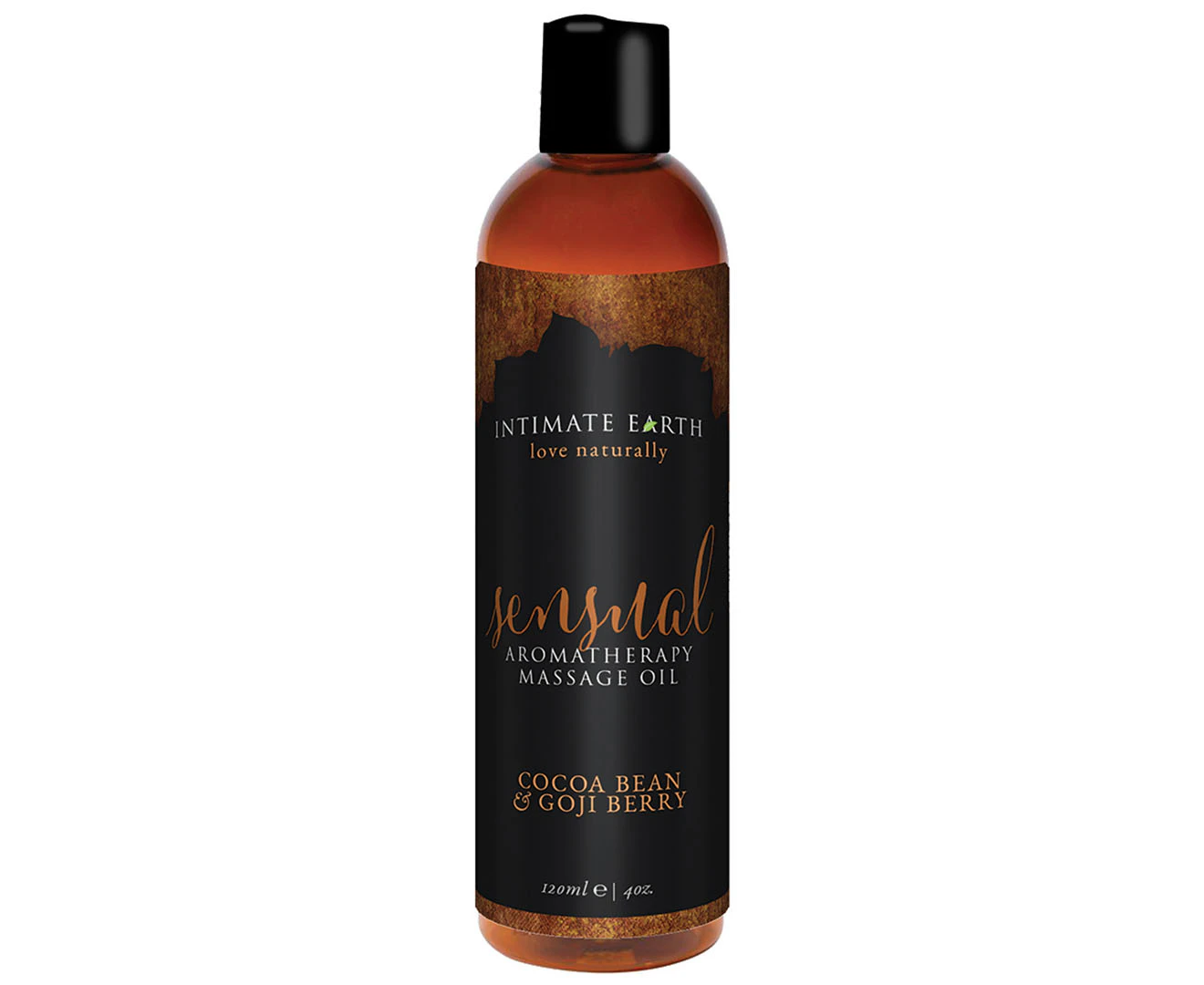 Intimate Earth Sensual Aromatherapy Massage Oil Cocoa Bean & Goji Berry 120mL