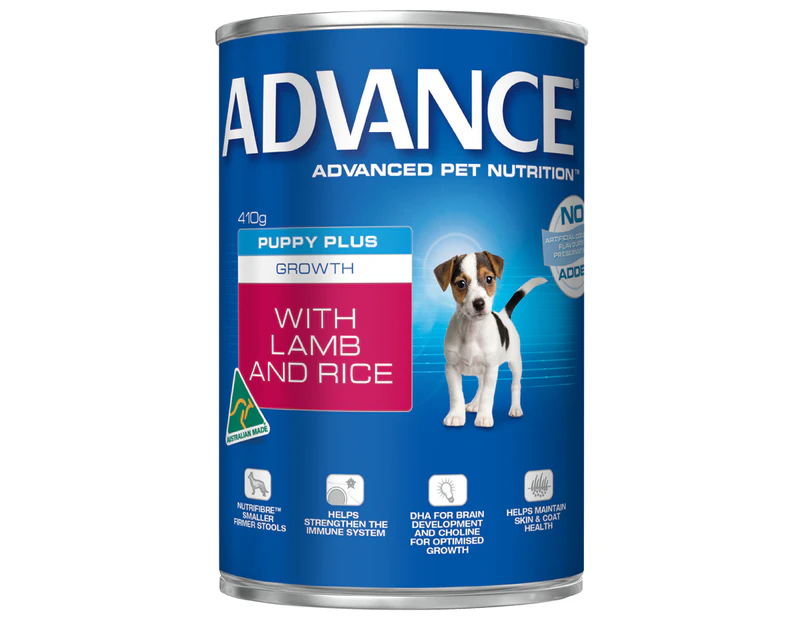 Advance Puppy Plus Lamb Wet Dog Food 12x410g