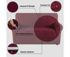 Stretch Sofa Covers Couch Covers Sofa Slip Cover Furniture Slipcovers Protector Stay In Place, Thick Soft Fabric, 1/2/3/4 Seater, Burgundy Red