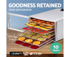Devanti 6 Tray Food Dehydrators Commercial Beef Dehydrator Fruit Dryer Stainless
