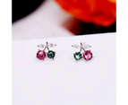 Colorful Cherry Crystal Earrings