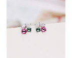 Colorful Cherry Crystal Earrings