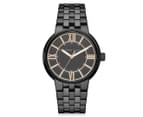 Alfred Sung Men's 40mm Petra Stainless Steel Watch - Black/Rose Gold 1