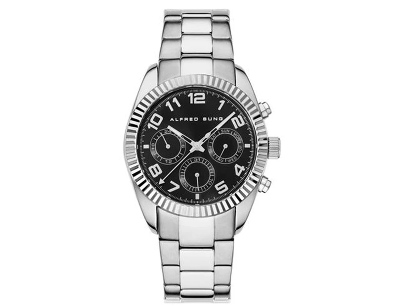 Alfred Sung Men's 40mm Legacy Stainless Steel Watch - Silver/Black