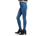 Lee Women's Mid Licks Super Skinny Jeans - Bandwidth Blue
