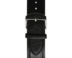 Alfred Sung Men's 43mm Velox Leather Watch - Black/Silver/Black