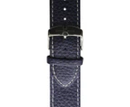 Alfred Sung Men's 40mm Velox Leather Watch - Blue/Silver