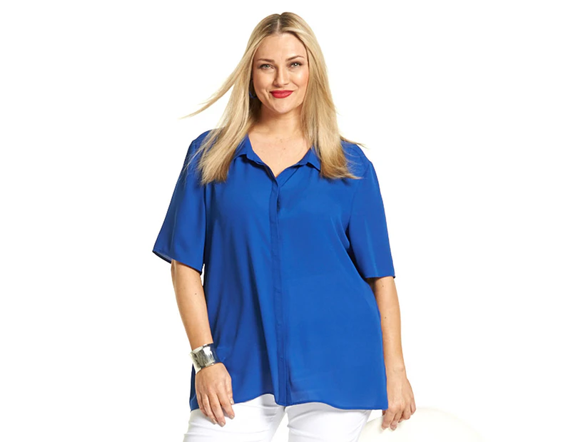 My Size Women's Blue Lagoon Shirt - Blue 