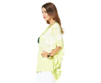 My Size Women's Palm Cove Swirl Top - Lime
