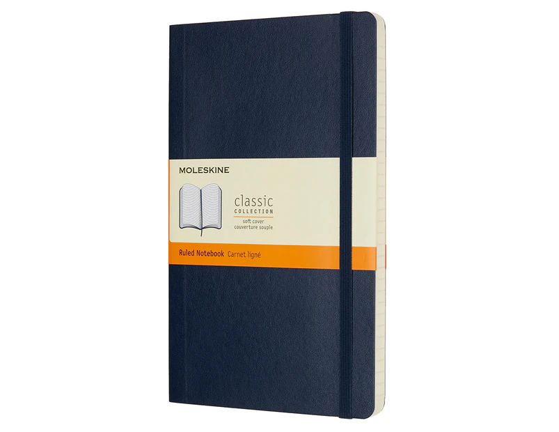 Moleskine Classic Large Ruled Softcover Notebook - Sapphire Blue
