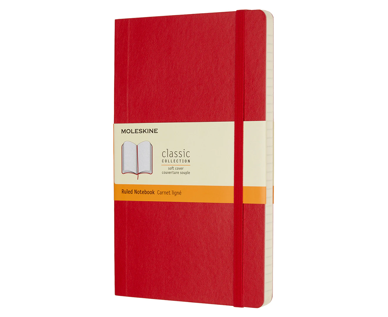 Moleskine Classic Soft Cover Ruled Notebook Office/Student Journal L Scarlet RD