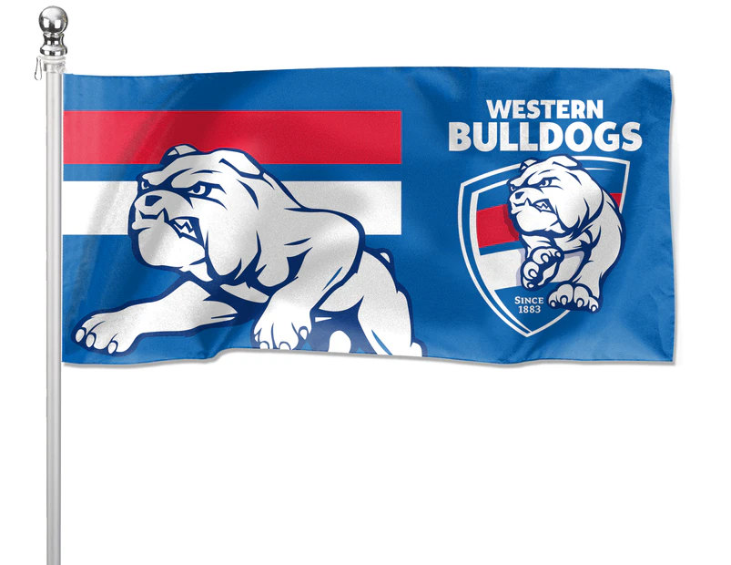 AFL Western Bulldogs Pole Flag LARGE 1800x900mm Licensed (Pole not included)